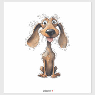 Adesivo Coleção de Arte de Raças de Cães de Desenho Animad