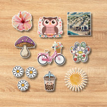 Coleção de autocolantes em branco