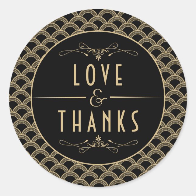 Adesivo Coleção de Casamentos Arte Deco de 1920 (Frente)