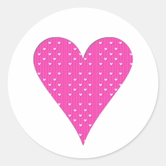 Adesivo Coleção de Coração Rosa (Frente)