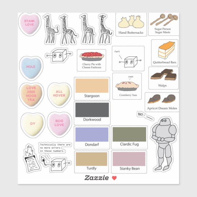 Adesivo Coleção de esquisitice AI (Folha)