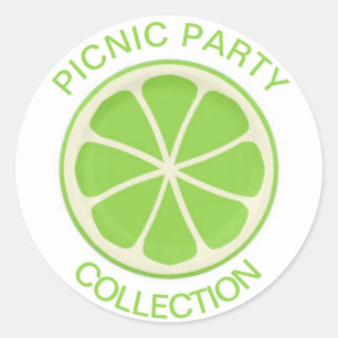 Adesivo Coleção de Festa de Picnic de Papel de Lima Cítric