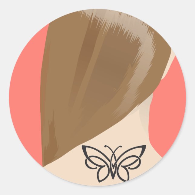 Adesivo Coleção De Impressão De Artes Do Pescoço Das Mulhe (Frente)