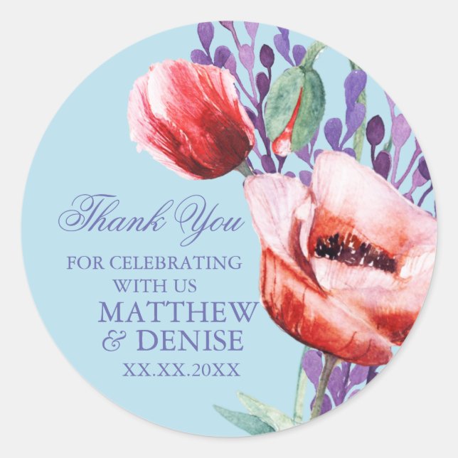 Adesivo Coleção de Poppy com Açúcar Azul Arroado C (Frente)