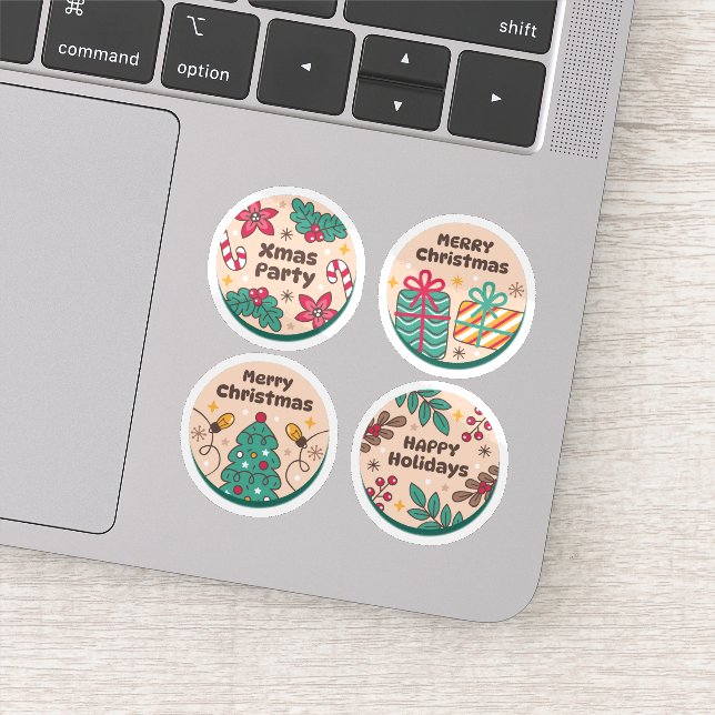 Adesivo coleção de rótulos festivos de Natal (Detalhe)