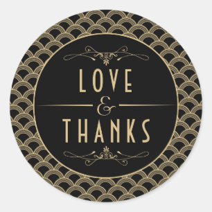 Adesivo Coleção do casamento de Gatsby do art deco dos