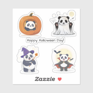 Adesivo Coleção Panda de Halloween