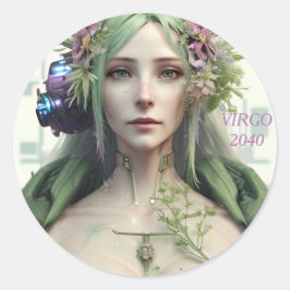 Adesivo Coleção Zodiótica Virgo Futurística