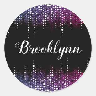 Adesivo Coleta Largura Chuva Rain Sequins Roxos Espelho Pr