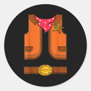 Adesivo Colete de Cowboy Simpático Xerife Ocidental Hallow