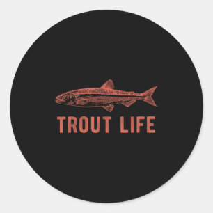 Adesivo Coletivo de Fly Fishing Trout Life, Azul, Uni-adul