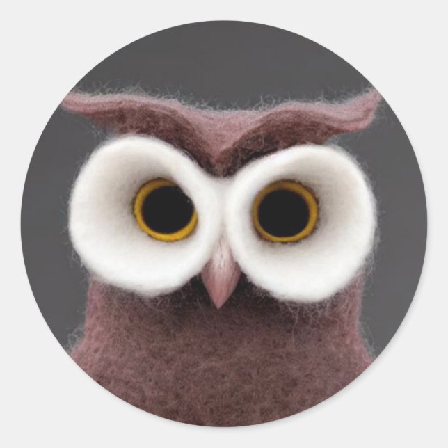Adesivo Coletor clássico de felt Owl (Frente)