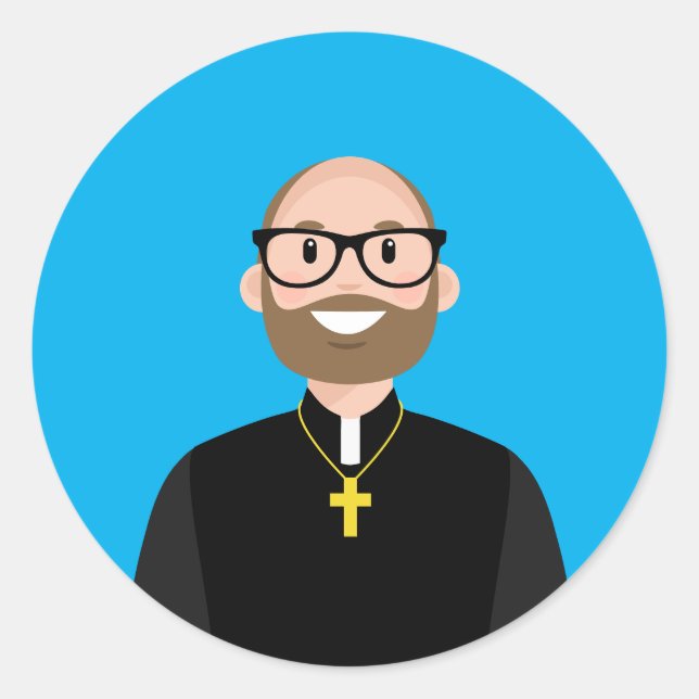 Adesivo Coletor clássico redondo Priest (Frente)