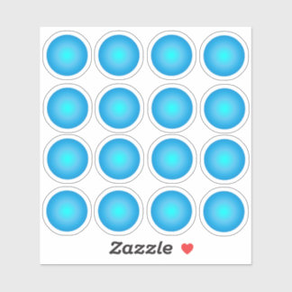 Adesivo Coletor de Coletor Azul Neon Circle 16