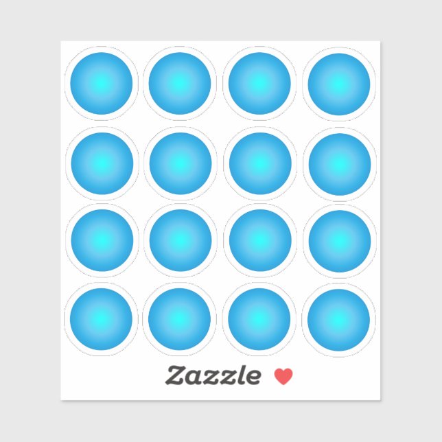 Adesivo Coletor de Coletor Azul Neon Circle 16 (Folha)