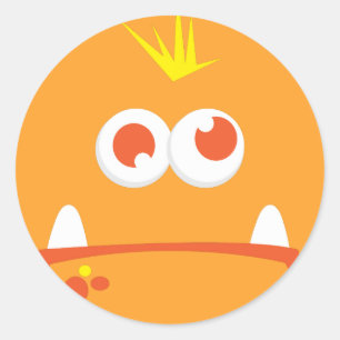 Adesivo Coletor de Face Monstro Laranja