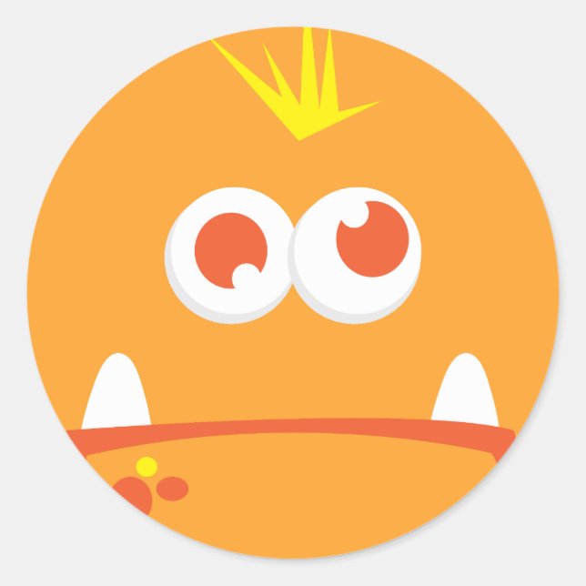 Adesivo Coletor de Face Monstro Laranja (Frente)