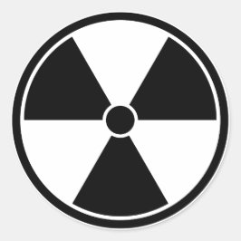Adesivo Coletor de Símbolos de Radiação Preta e Branca