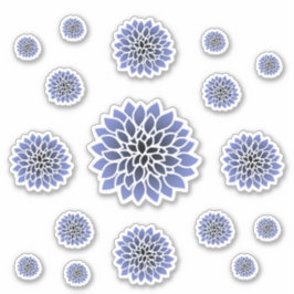 Adesivo Coletor Flor Azul Dahlia