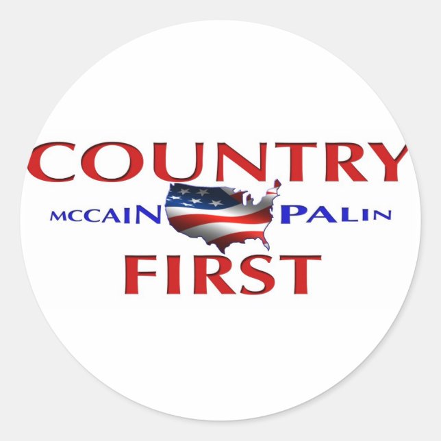 Adesivo Coletor John McCain Sarah Palin (Frente)