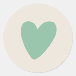 Adesivo Coletor Redondo de Coração Verde da Casa da Moeda 