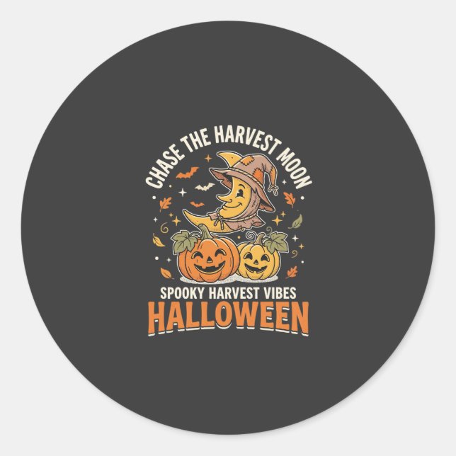 Adesivo Colheita da Lua de Halloween Delícia (Frente)