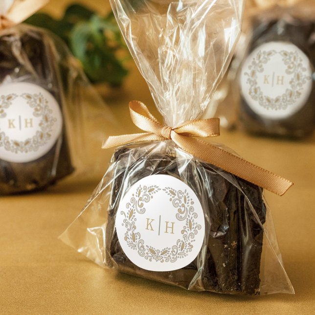 Adesivo Colheita de casamento estilizado de monograma de c (Criador carregado)