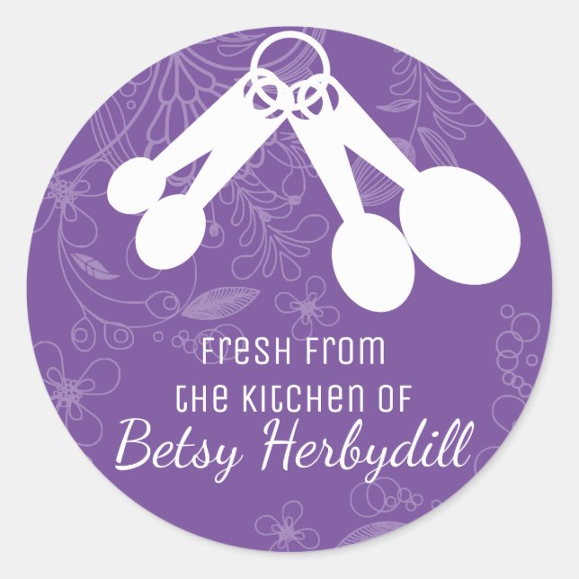 Adesivo Colheres-medida de cor personalizadas da cozinha (Frente)