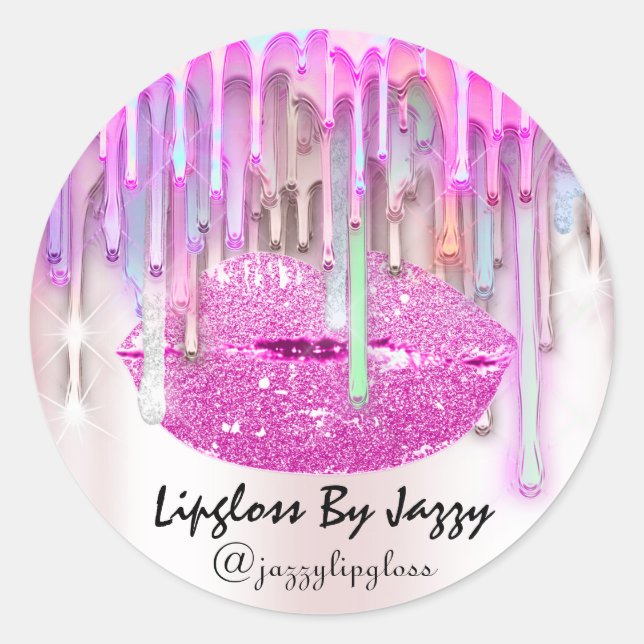 Adesivo Colírio de Lábmina Coleta Coloque Colírio Rosa Clá (Frente)