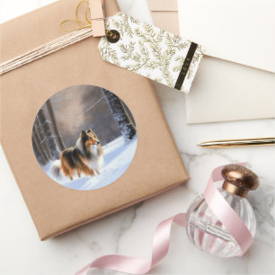 Adesivo Collie, deixa nevar o Natal