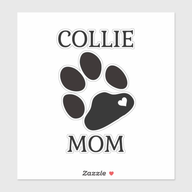 Adesivo Collie Mom (Folha)