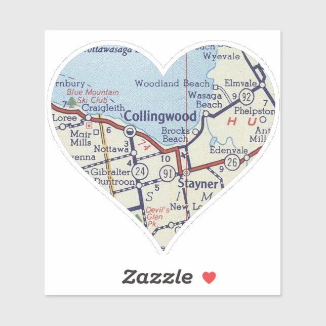 Adesivo Collingwood Ontario Vintage (Folha)