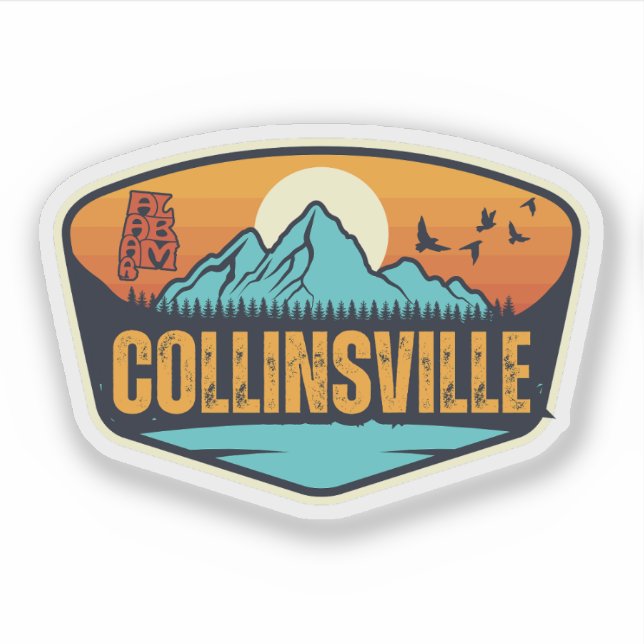 Adesivo Collinsville, Alabama (Frente)