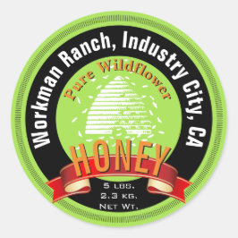 Adesivo Colmeia e texto redondo personalizado