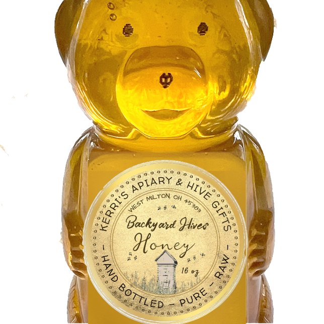 Adesivo Colmeias do quintal Rótulo de Mel Dourado (Criador carregado)