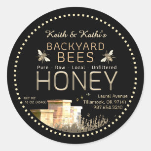 Adesivo Colmeias e abelhas do quintal na praça negra