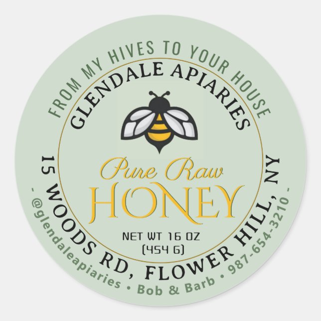 Adesivo Colmeias para o House Puro Raw Honey Honeybeker St (Frente)