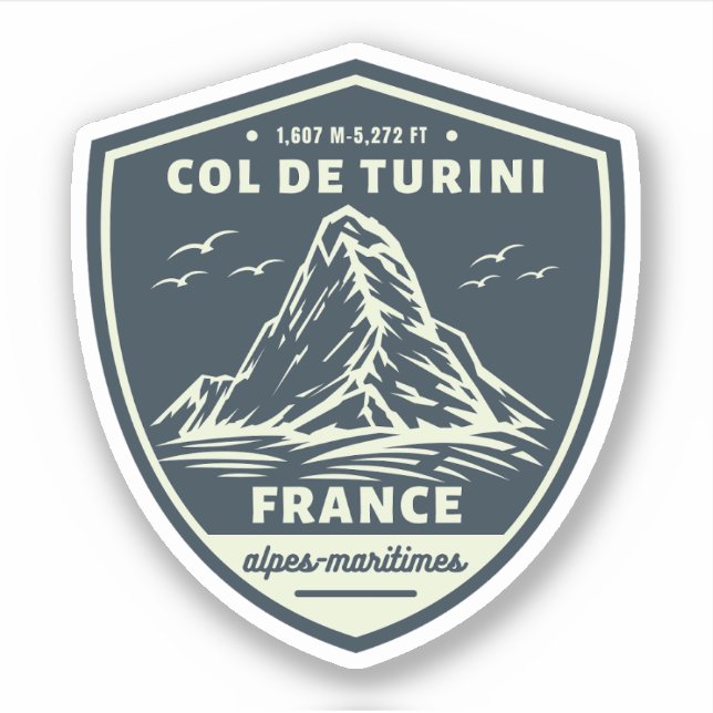 Adesivo   Colo de Turini, Alpes Marítimos  (Frente)