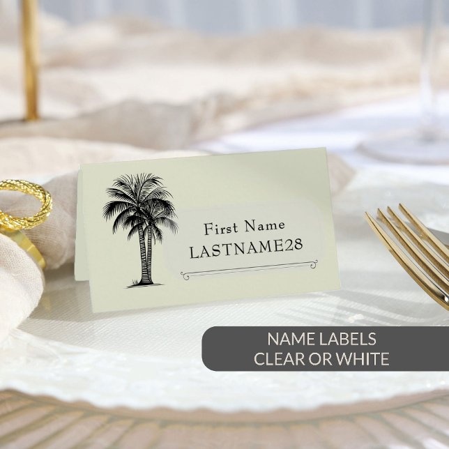 Adesivo Colocar Nomes de Convidado do Cartão x28 Nome de L (Clear Guest Name Labels - up to 28 individual names - ideal for Place Cards)