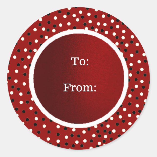 Adesivo Colocar um ponteiro vermelho preto&branco em / de (Frente)