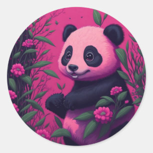 Adesivo Coloful Pink Panda