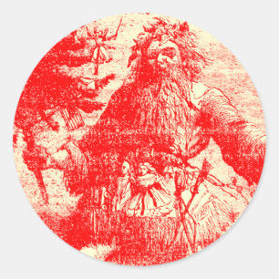 Adesivo Colonial Toile de Papai Noel do vintage