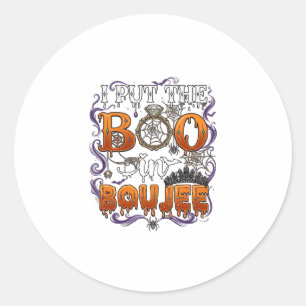 Adesivo Coloque Boo Boujee Dia das Bruxas Anel de Diamante