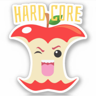 Adesivo Coloque o Comida Cute Hardcore Apple Core