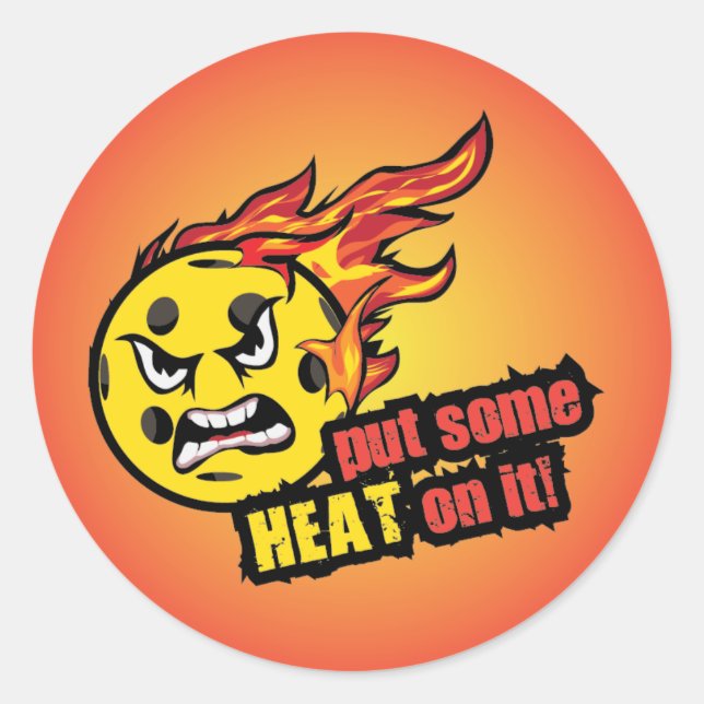 Adesivo Coloque Um Pouco De Calor Nele, Pickleball (Frente)