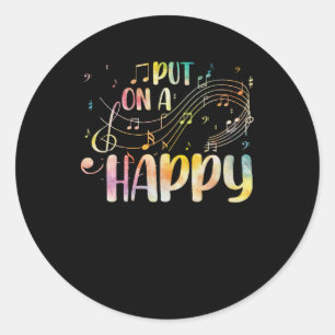 Adesivo Coloque Um Rosto Feliz Música Engraçado Professor 