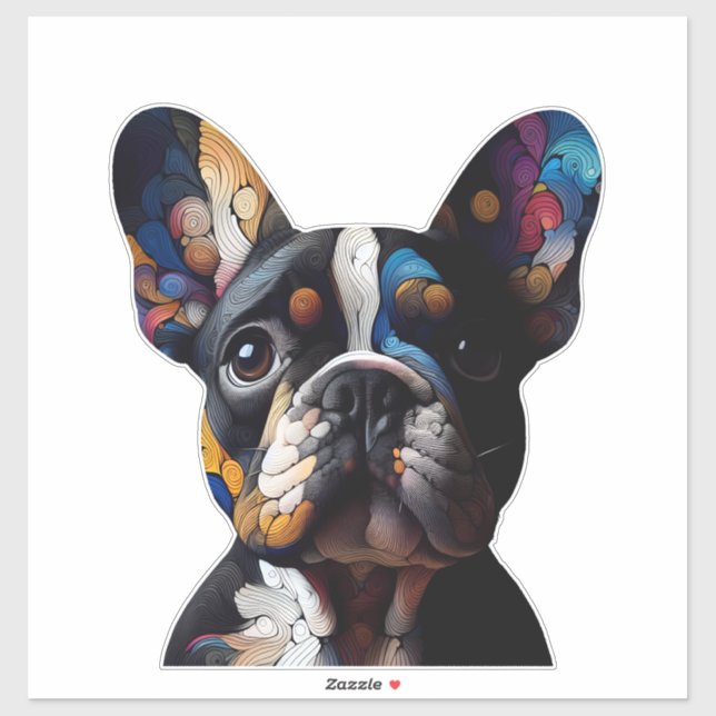 Adesivo Color Theory Frenchie (Folha)