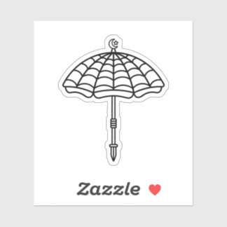 Adesivo Color Your Own Spooky Spiderweb Beach Umbrella