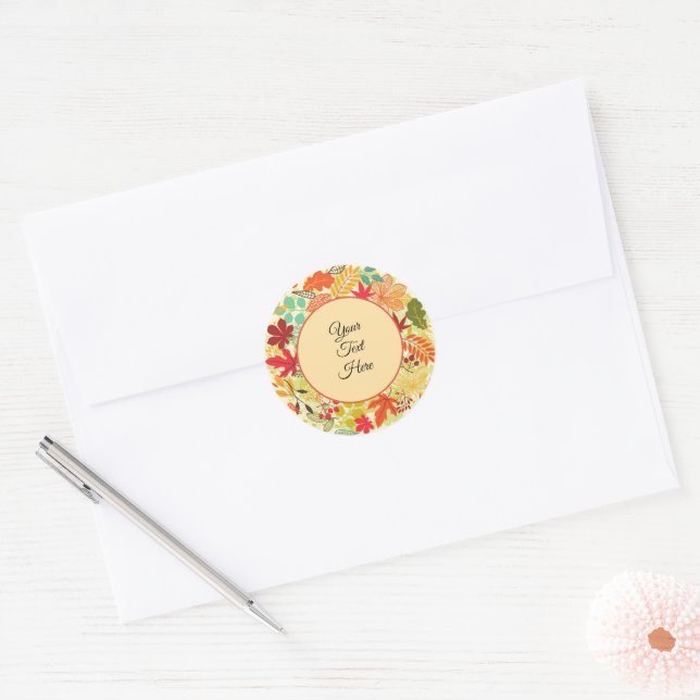 Adesivo Coloração Personalizada das Folhas de outono (Envelope)
