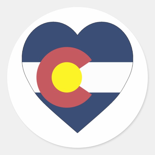 Adesivo Colorado Flag Heart (Frente)